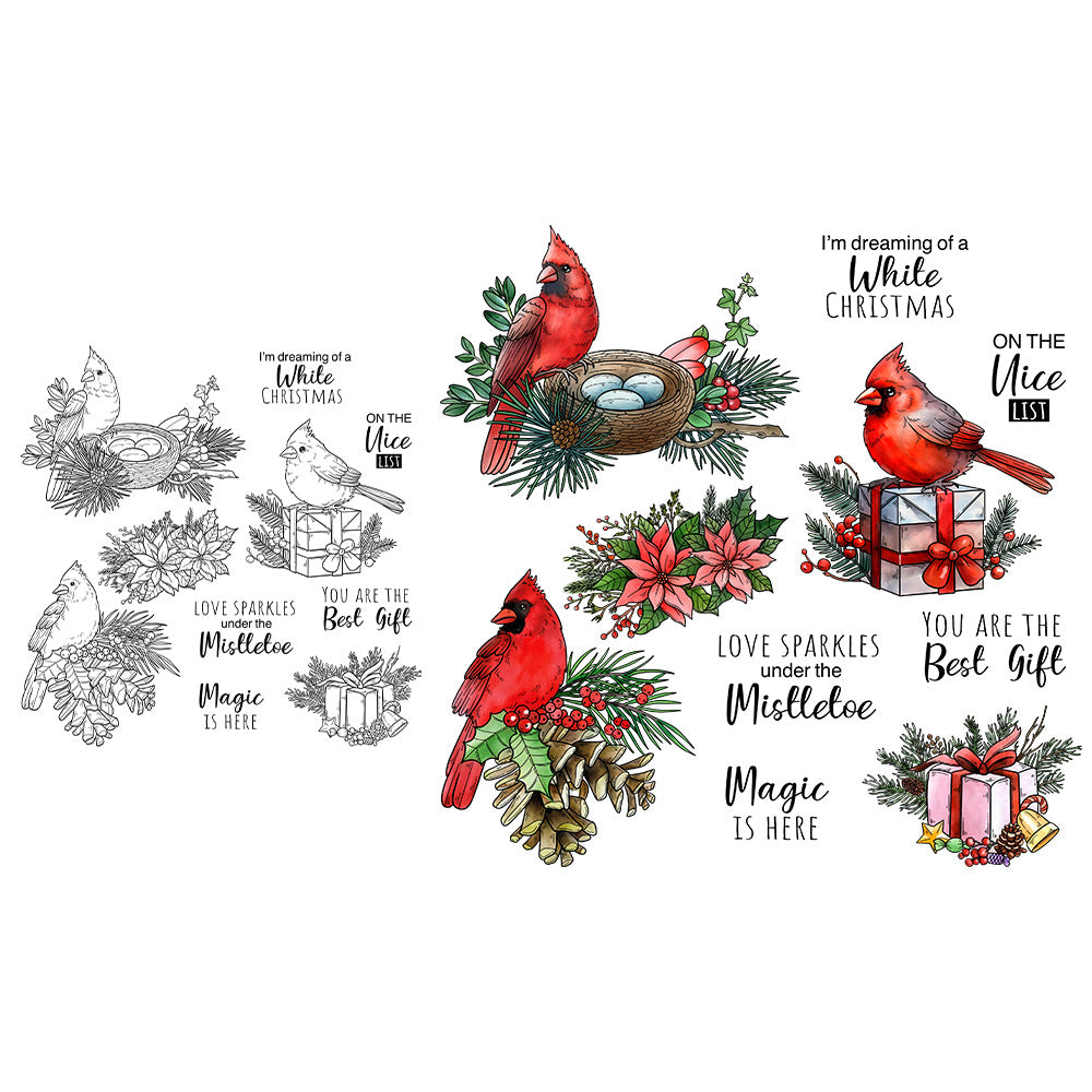Christmas Bird Clear Stamps