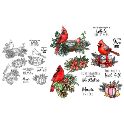 Christmas Bird Clear Stamps