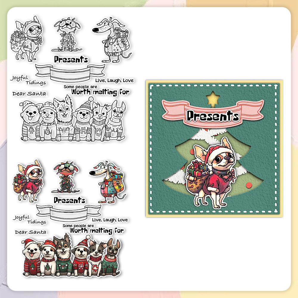 Christmas Cute Puppy Clear Stamps