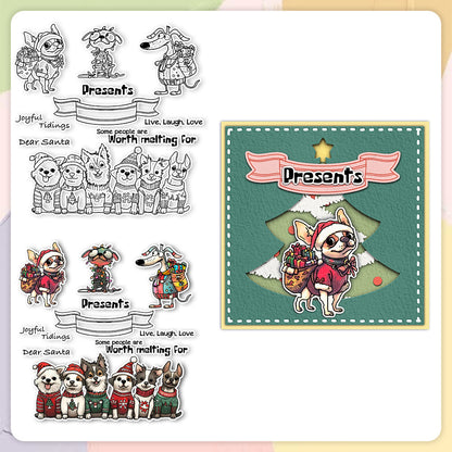 Christmas Cute Puppy Clear Stamps