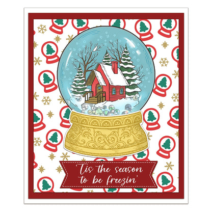 Winter Christmas Crystal Ball Dies & Stamps Set