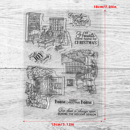 Cozy Home In Winter Clear Stamps