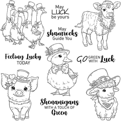 St. Patrick's Day Animals Dies & Stamps Set