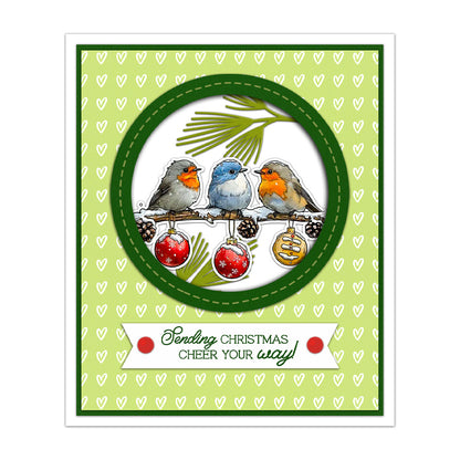 Christmas Bird Dies & Stamps Set