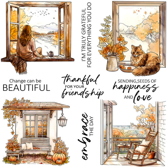 Autumn Atmosphere Dies & Stamps Set