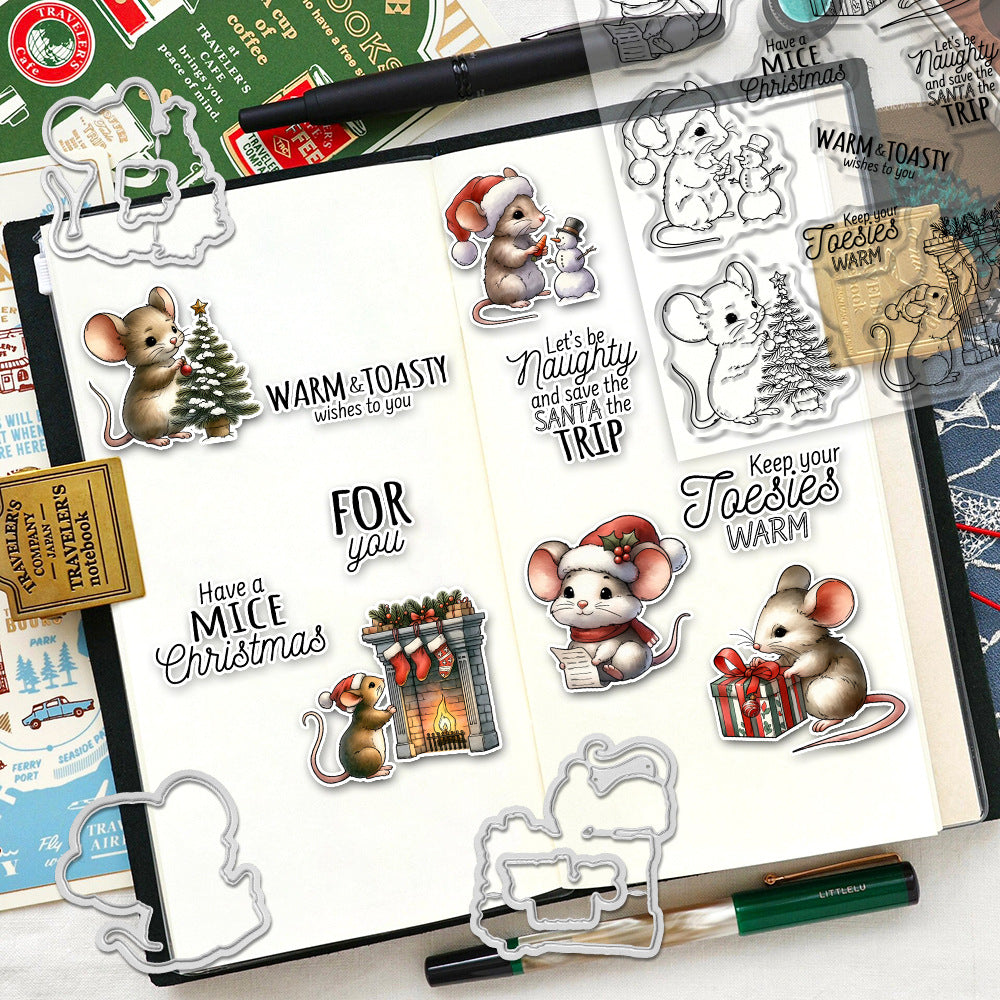 Christmas Mouse Dies & Stamps Set