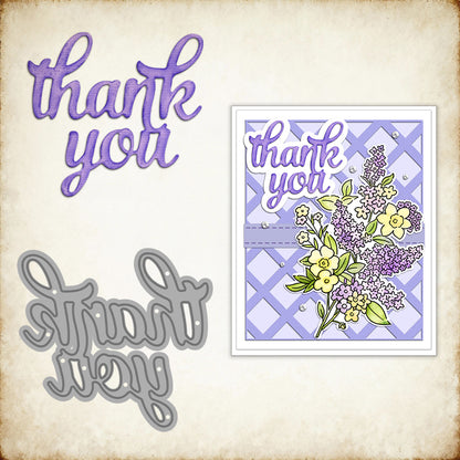 "Thank You" Words Metal Cutting Dies