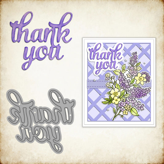"Thank You" Words Metal Cutting Dies
