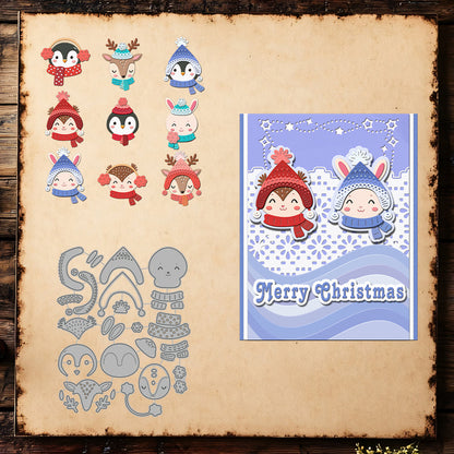 Christmas Penguins Metal Cutting Dies