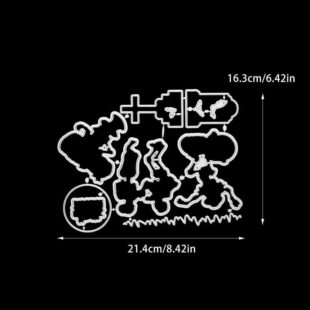 Halloween Dancing Skeleton Dies & Stamps Set
