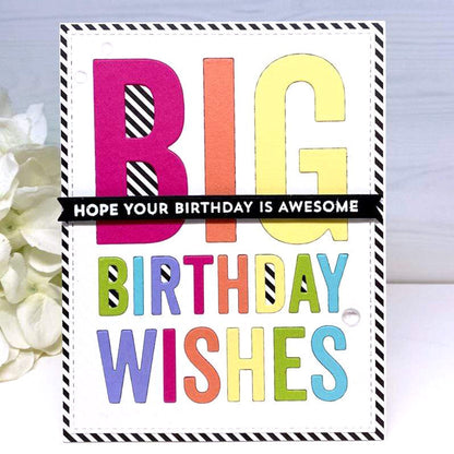 Big Birthday Wishes Background Board Cutting Dies