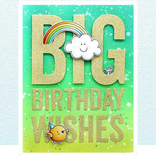 Big Birthday Wishes Background Board Cutting Dies