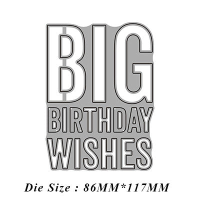 Big Birthday Wishes Background Board Cutting Dies