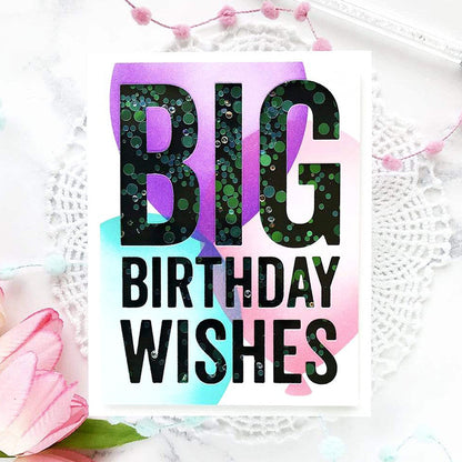 Big Birthday Wishes Background Board Cutting Dies