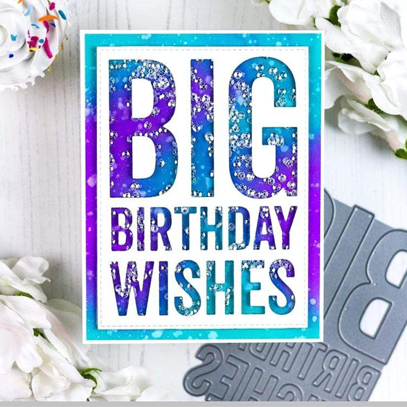 Big Birthday Wishes Background Board Cutting Dies