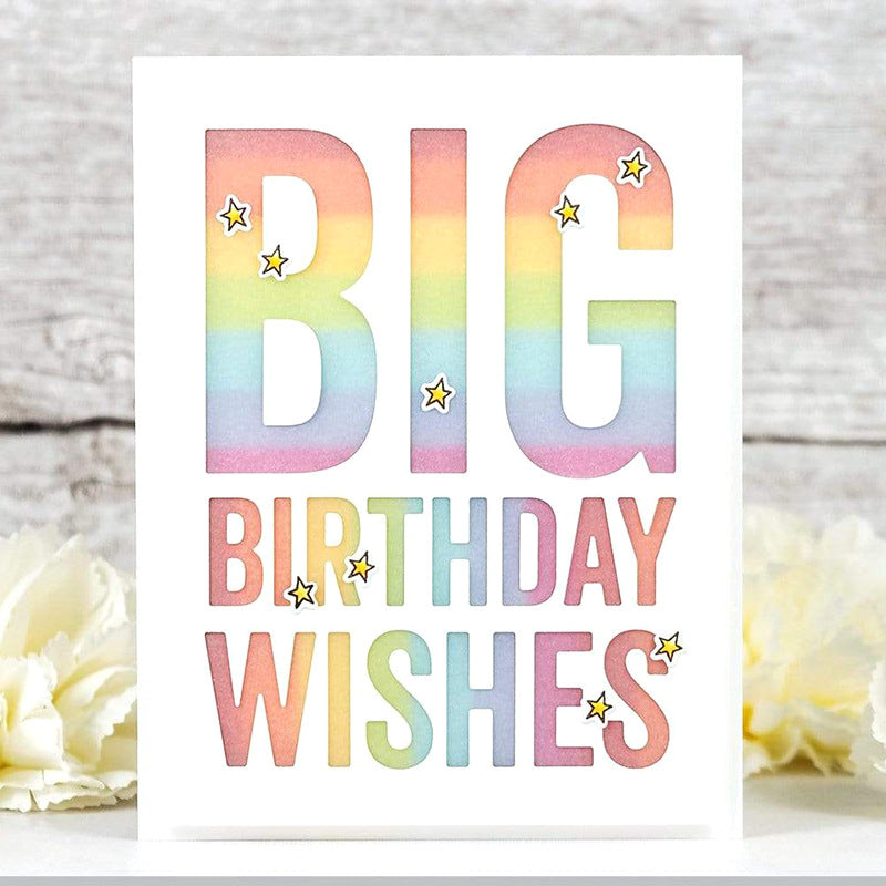 Big Birthday Wishes Background Board Cutting Dies