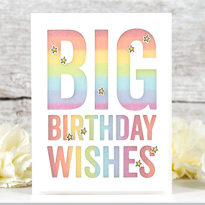 Big Birthday Wishes Background Board Cutting Dies