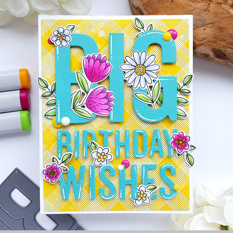 Big Birthday Wishes Background Board Cutting Dies