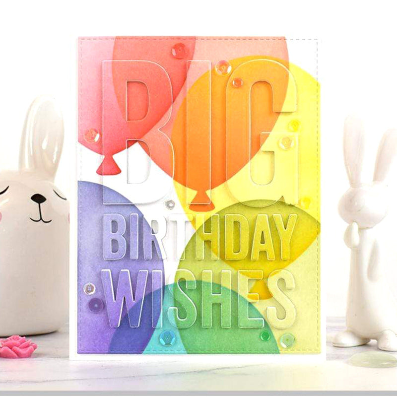 Big Birthday Wishes Background Board Cutting Dies