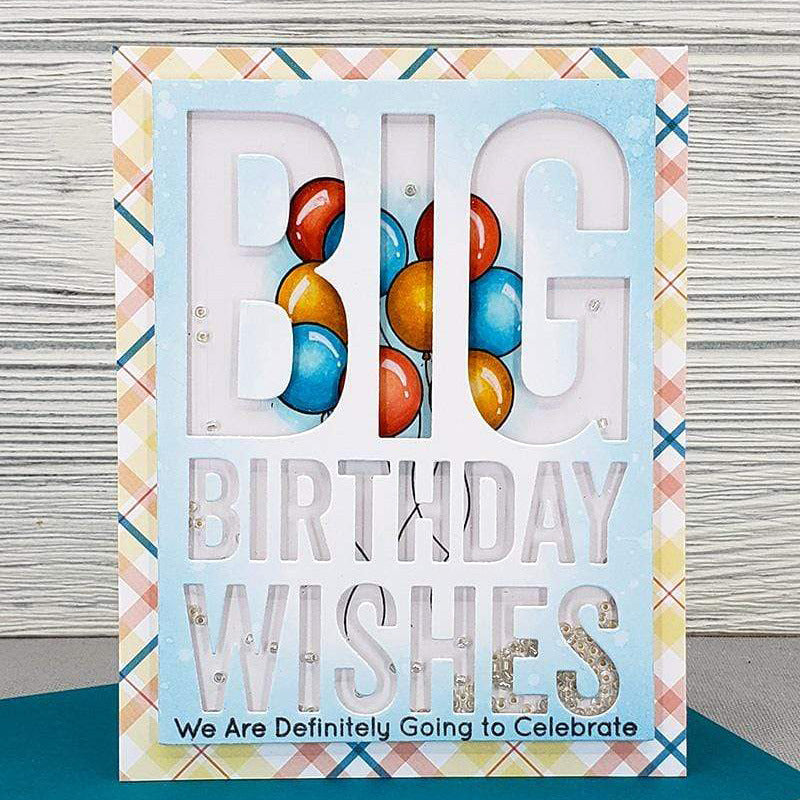 Big Birthday Wishes Background Board Cutting Dies