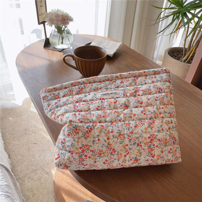 Floral Quilted Thickened Cosmetic Bag