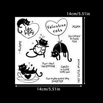 Valentine's Day Cat Dies & Stamps Set