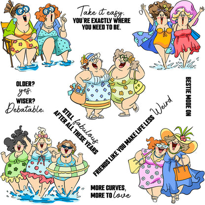 Women on Vacation Dies & Stamps Set