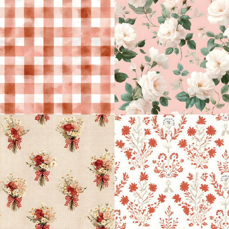 24PCS 6" Fluff Scrapbook Paper & Cardstock