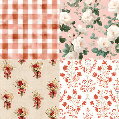 24PCS 6" Fluff Scrapbook Paper & Cardstock