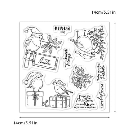 Christmas Birds Clear Stamps