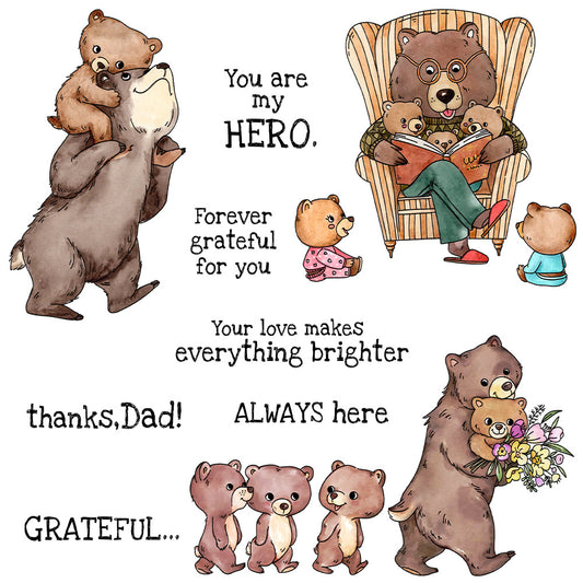 Little Bear and Son Dies & Stamps Set