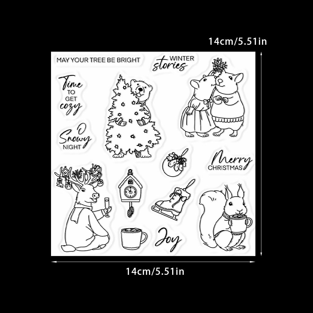 Christmas Animals Dies & Stamps Set