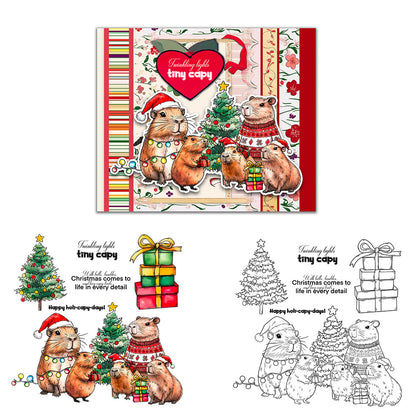 Christmas Capybara Clear Stamps