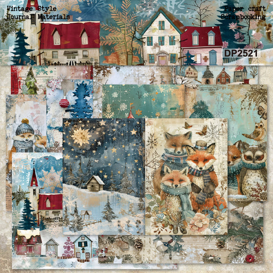 A5 Christmas Theme Journal Scrapbook Paper