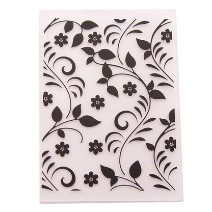 Flower Vine Plastic Embossing Folder