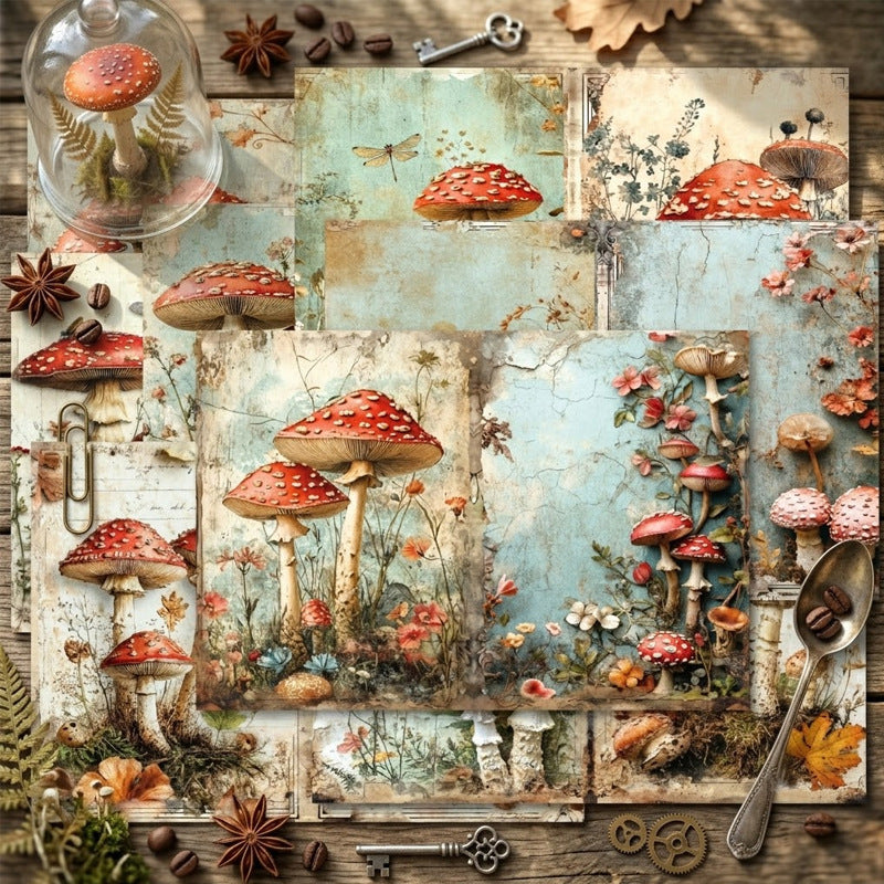 A5 Mushroom Forest Journal Scrapbook Paper