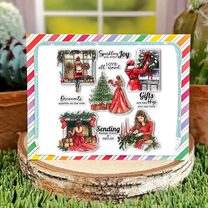 Christmas Girl Clear Stamps