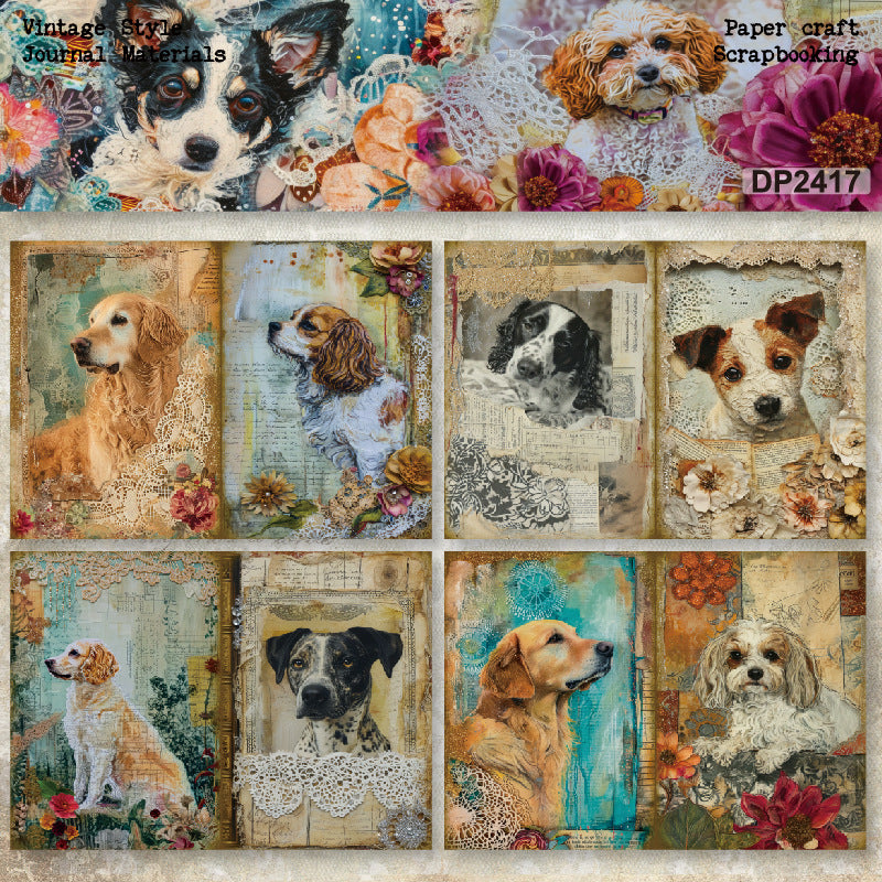 A5 Cute Dogs DIY Scrapbook Paper