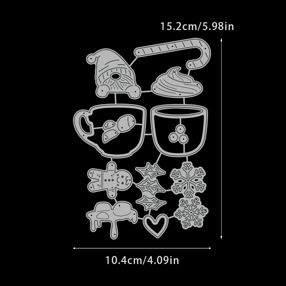 Christmas Mug Metal Cutting Dies