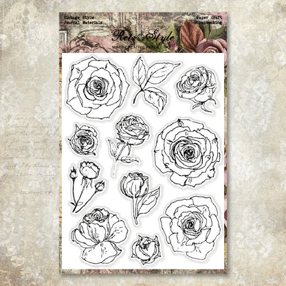 Retro Style DIY Scrapbook Clear Stamps