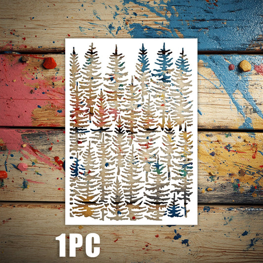 Woods Background DIY Painting Hollow Stencil