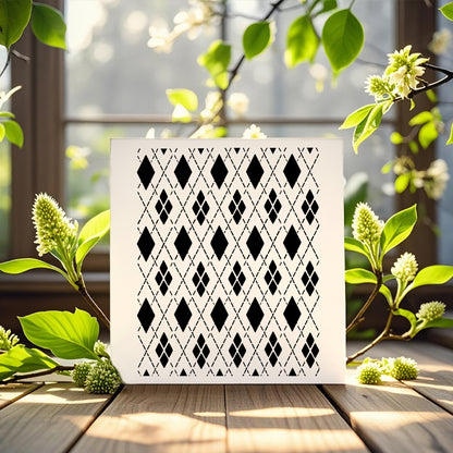 Diamond Pattern DIY Painting Hollow Stencil
