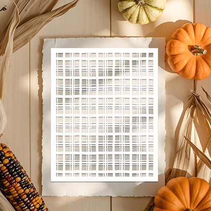 Plaid Pattern DIY Painting Hollow Stencil