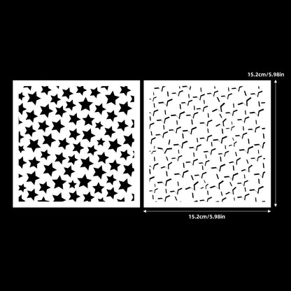 2 PCS Star Pattern DIY Painting Hollow Stencil