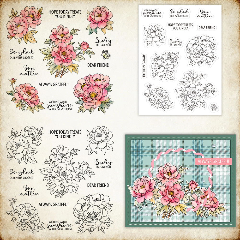 Beautiful Hibiscus Flowers Clear Stamps