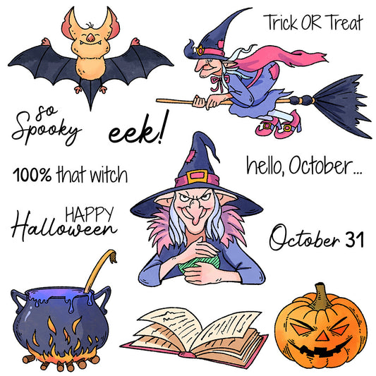 Halloween Witch Dies & Stamps Set