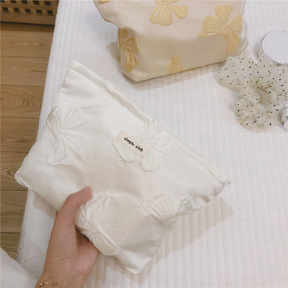 Bowknot Elegant Jacquard Cosmetic Bag