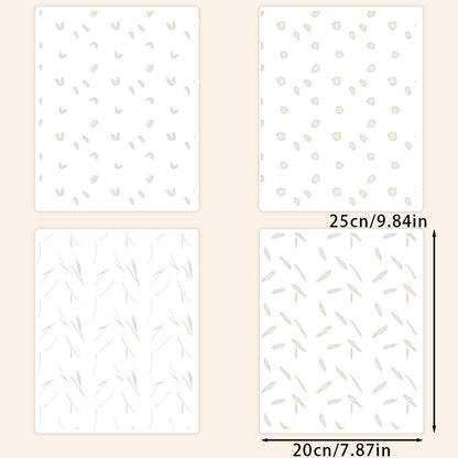 4 PCS Tulip Pattern DIY Painting Hollow Stencil