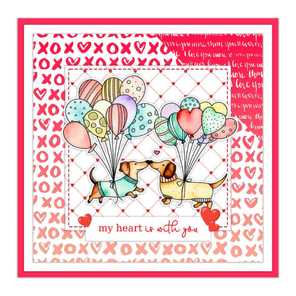 Valentine's Day Dogs Clear Stamps