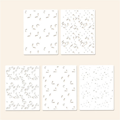 5 PCS Little Flowers Pattern DIY Painting Hollow Stencil